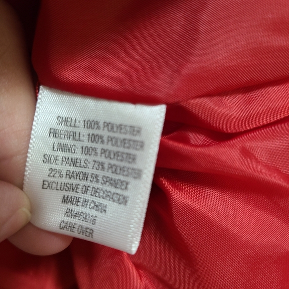 Laura Ashley Red Quilted Puffer Vest S Women's Sleeveless‎ Full Zip pockets - Picture 12 of 16